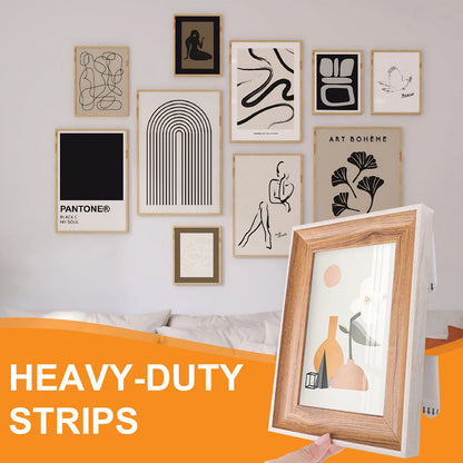 12 Pairs Picture Mounting Strips Poster Strips Picture Mounting Strips Adhesive Hook and Loop Tape for Wall Room Decor Frames